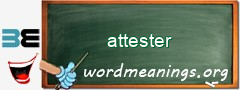 WordMeaning blackboard for attester